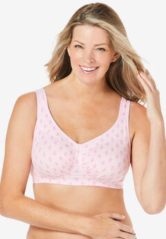 Women's Cotton Bra Seamless Unlined Plus Size Comfort Full Coverage Bra 50D  