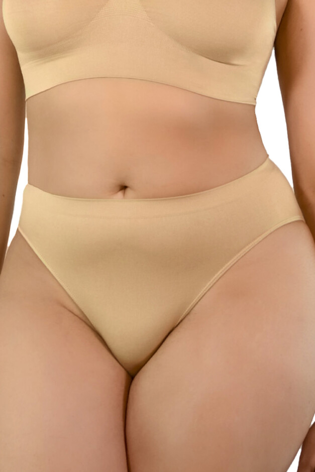 Rhonda Shear Women's Plus Size Seamless High Waist Ahh Brief Panty